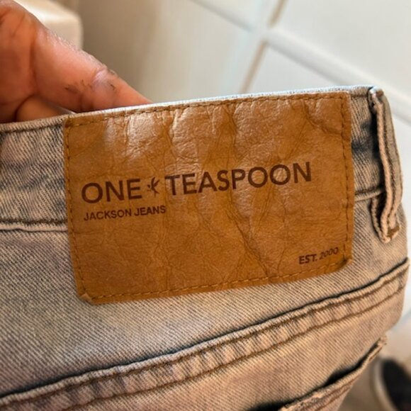 One Teaspoon Jeans Carpenter Utility Cargo Pants Women's 29 Baggy Wide Leg - Picture 5 of 11